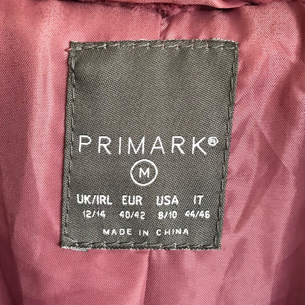 PRIMARK Faux Fur Pink Coat Oversized Teddy Jacket Women’s Size Medium - Picture 8 of 16